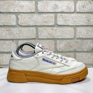 Reebok Club C Extra Platform Sneakers Men 10 White Gum Soles Retro 80s Classic